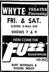 Whyte Theatre - Dec 22 1972 Ad